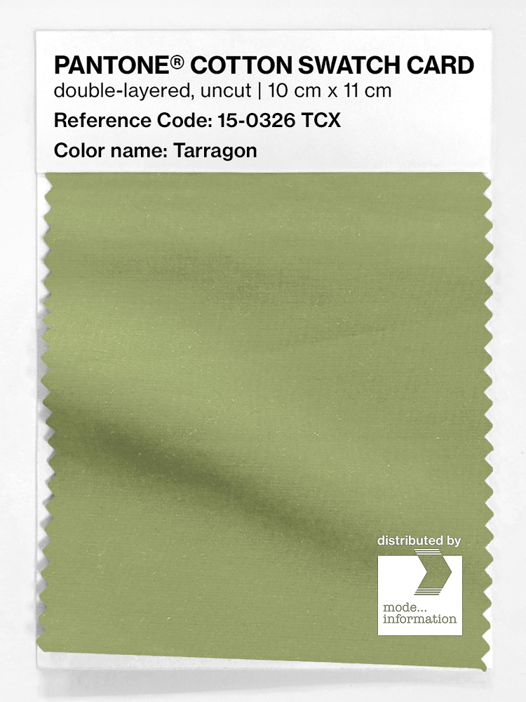 Product image 1 of the product “PANTONE® COTTON SWATCH CARD 15-0326 TCX Tarragon ”