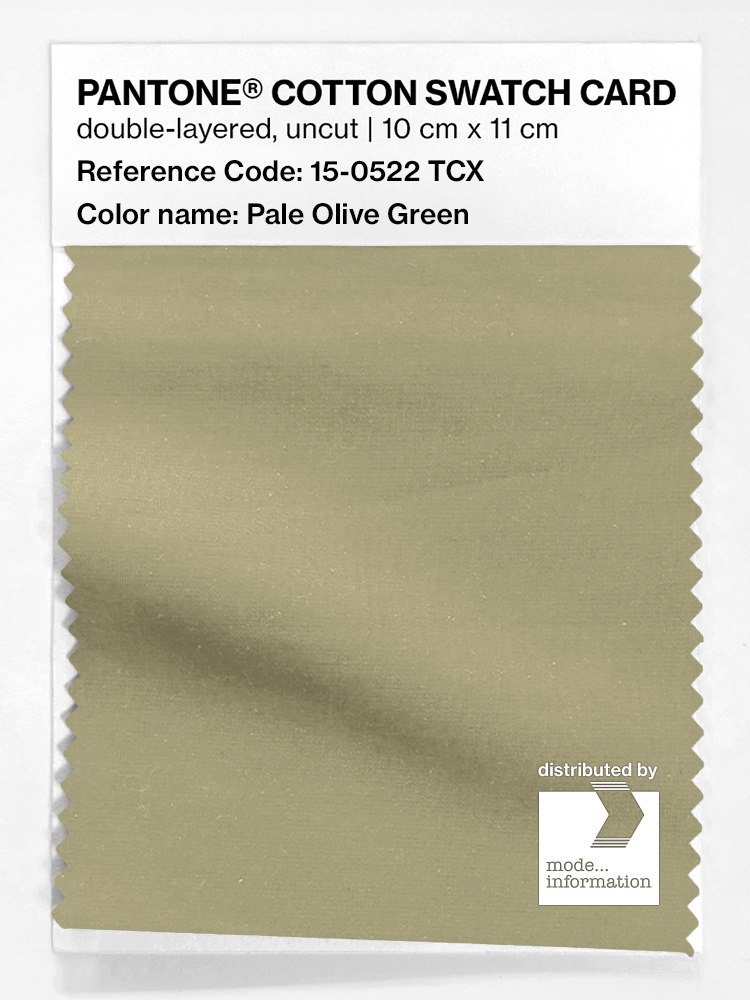 Product image 1 of the product “PANTONE® COTTON SWATCH CARD 15-0522 TCX Pale Olive Green ”