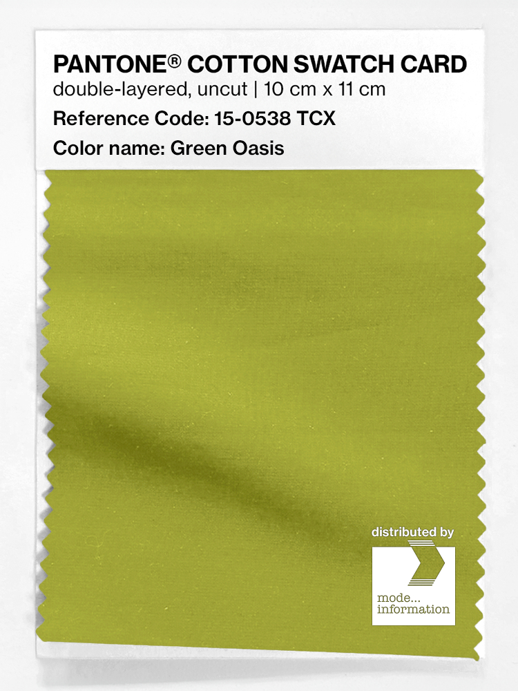 Product image 1 of the product “PANTONE® COTTON SWATCH CARD 15-0538 TCX Green Oasis ”