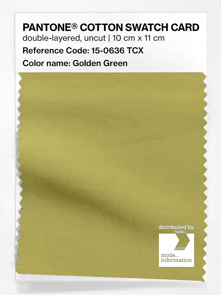 Product image 1 of the product “PANTONE® COTTON SWATCH CARD 15-0636 TCX Golden Green ”