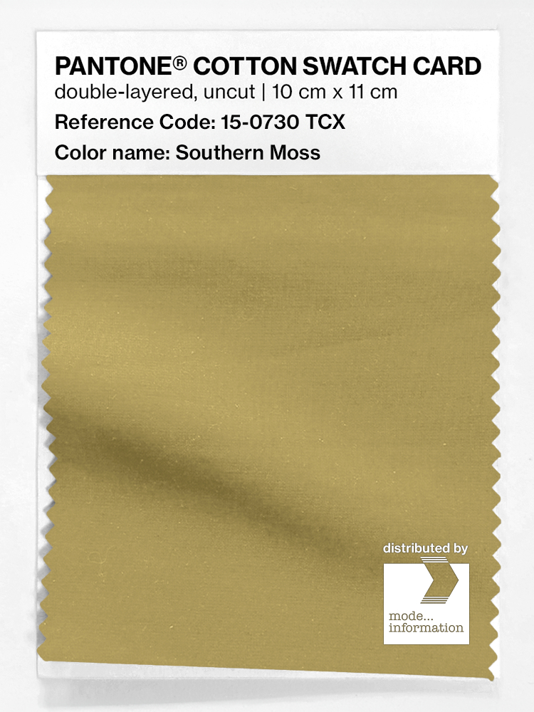 Product image 1 of the product “PANTONE® COTTON SWATCH CARD 15-0730 TCX Southern Moss ”