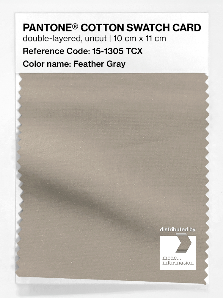 Artikelbild 1 des Artikels “PANTONE® COTTON SWATCH CARD 15-1305 TCX Feather Gray “