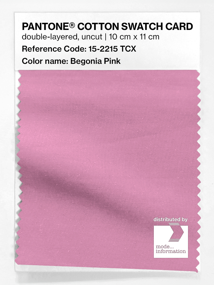 Product image 1 of the product “PANTONE® COTTON SWATCH CARD 15-2215 TCX Begonia Pink ”