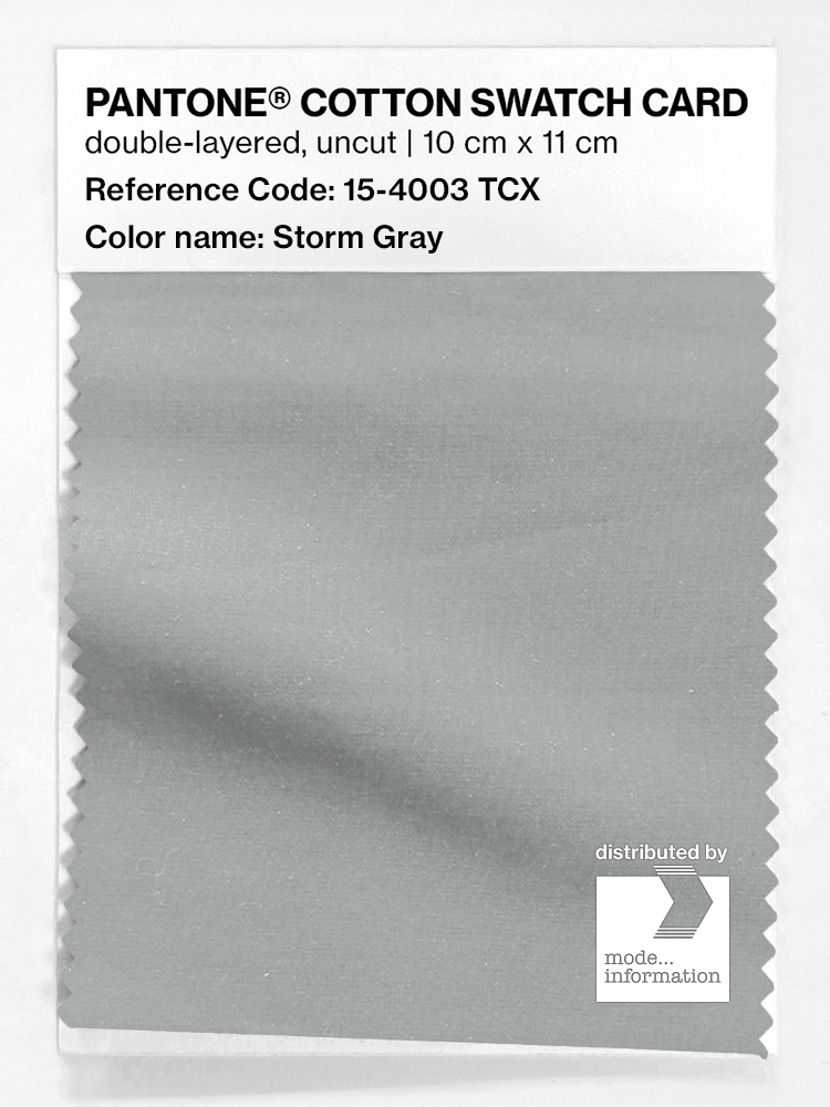 Product image 1 of the product “PANTONE® COTTON SWATCH CARD 15-4003 TCX Storm Gray ”