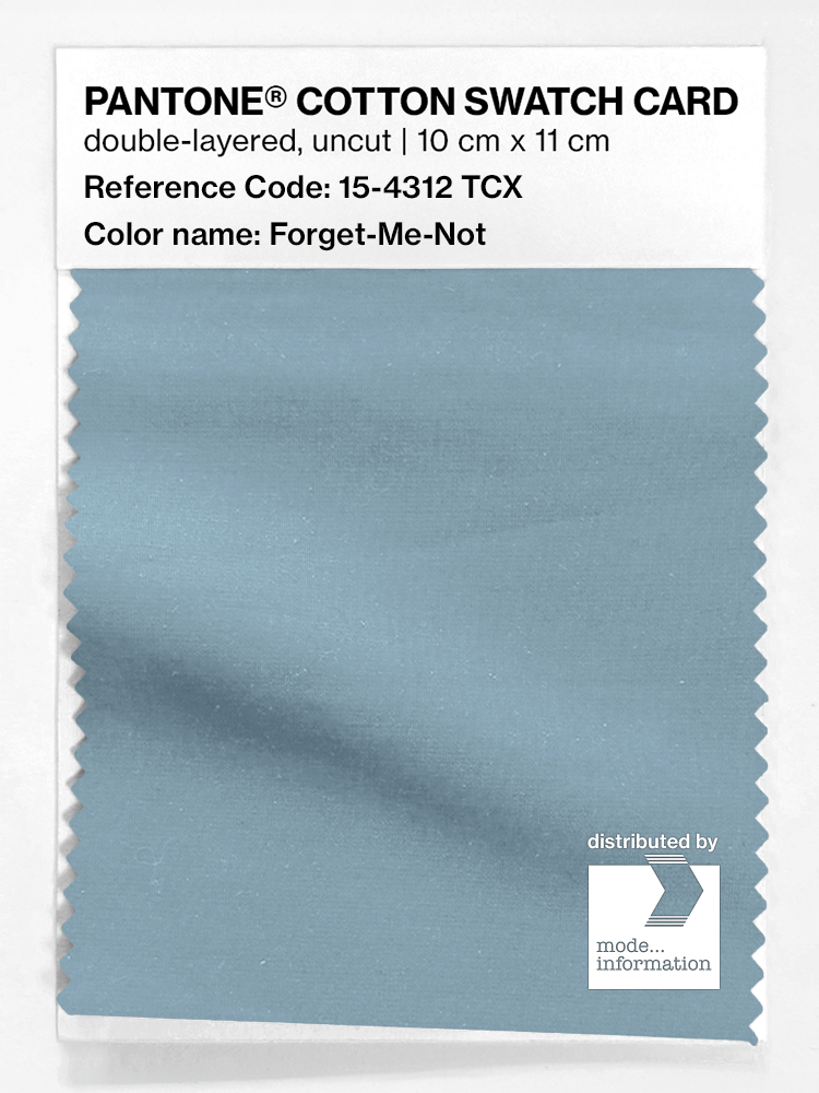 Product image 1 of the product “PANTONE® COTTON SWATCH CARD 15-4312 TCX Forget-Me-Not ”
