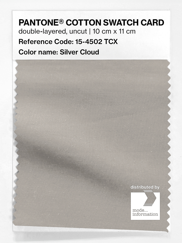 Product image 1 of the product “PANTONE® COTTON SWATCH CARD 15-4502 TCX Silver Cloud ”