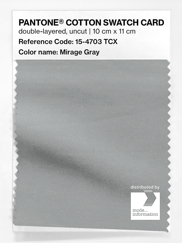 Product image 1 of the product “PANTONE® COTTON SWATCH CARD 15-4703 TCX Mirage Gray ”