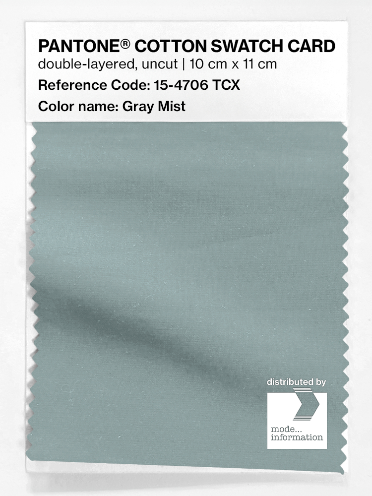 Product image 1 of the product “PANTONE® COTTON SWATCH CARD 15-4706 TCX Gray Mist ”