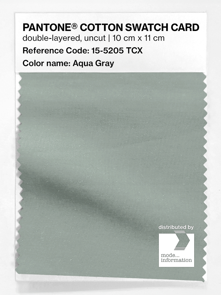 Artikelbild 1 des Artikels “PANTONE® COTTON SWATCH CARD 15-5205 TCX Aqua Gray “