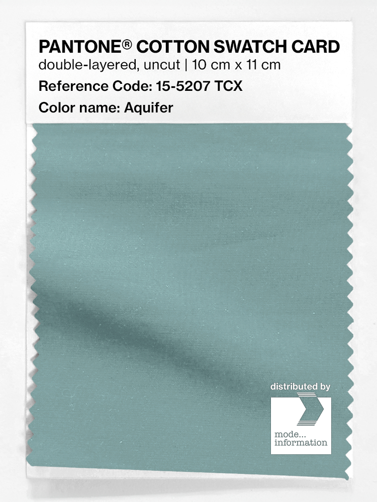 Product image 1 of the product “PANTONE® COTTON SWATCH CARD 15-5207 TCX Aquifer ”
