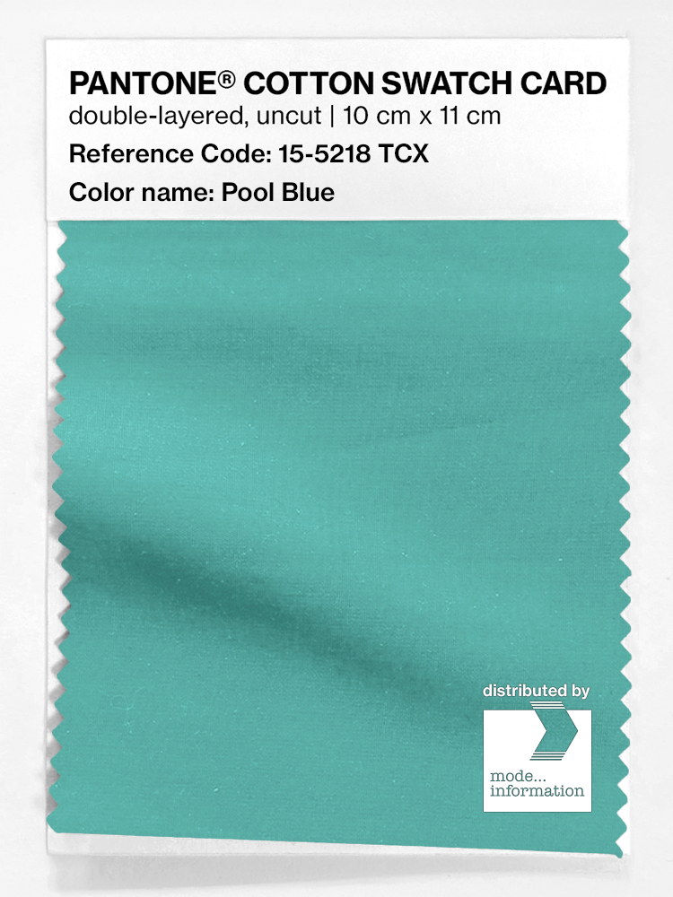 Product image 1 of the product “PANTONE® COTTON SWATCH CARD 15-5218 TCX Pool Blue ”