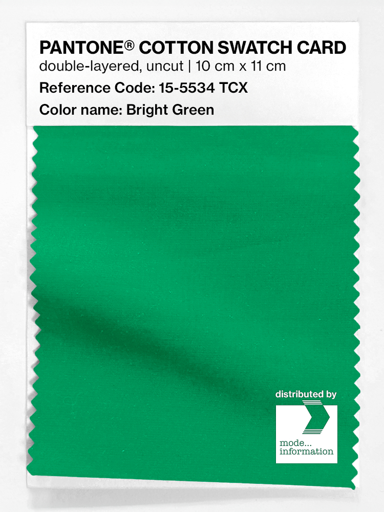 Artikelbild 1 des Artikels “PANTONE® COTTON SWATCH CARD 15-5534 TCX Bright Green “