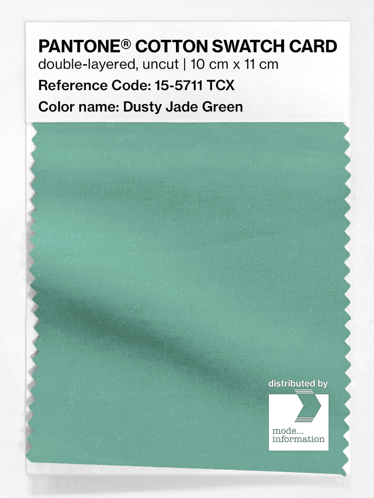 Product image 1 of the product “PANTONE® COTTON SWATCH CARD 15-5711 TCX Dusty Jade Green ”