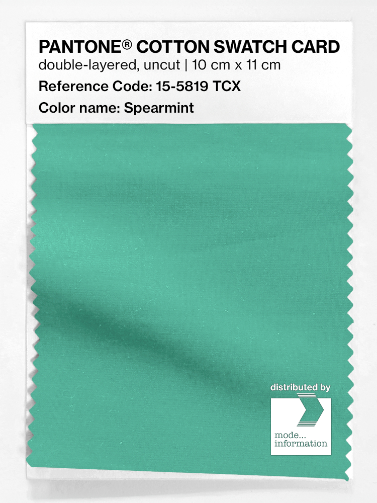 Product image 1 of the product “PANTONE® COTTON SWATCH CARD 15-5819 TCX Spearmint ”