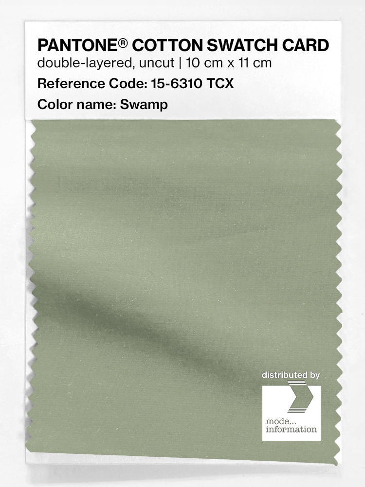 Product image 1 of the product “PANTONE® COTTON SWATCH CARD 15-6310 TCX Swamp ”