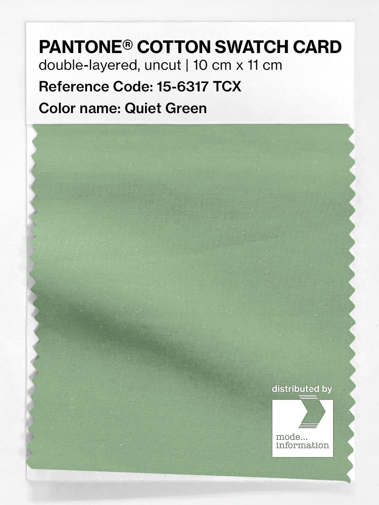 Product image 1 of the product “PANTONE® COTTON SWATCH CARD 15-6317 TCX Quiet Green ”