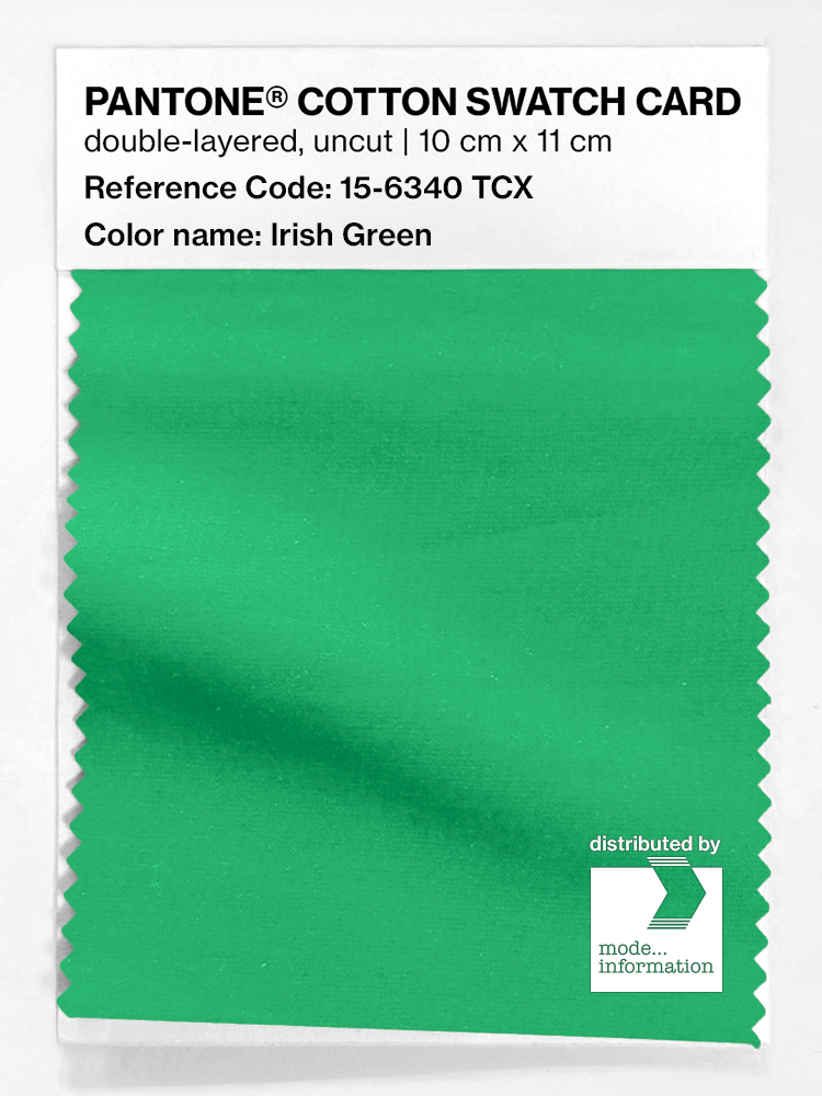 Product image 1 of the product “PANTONE® COTTON SWATCH CARD 15-6340 TCX Irish Green ”