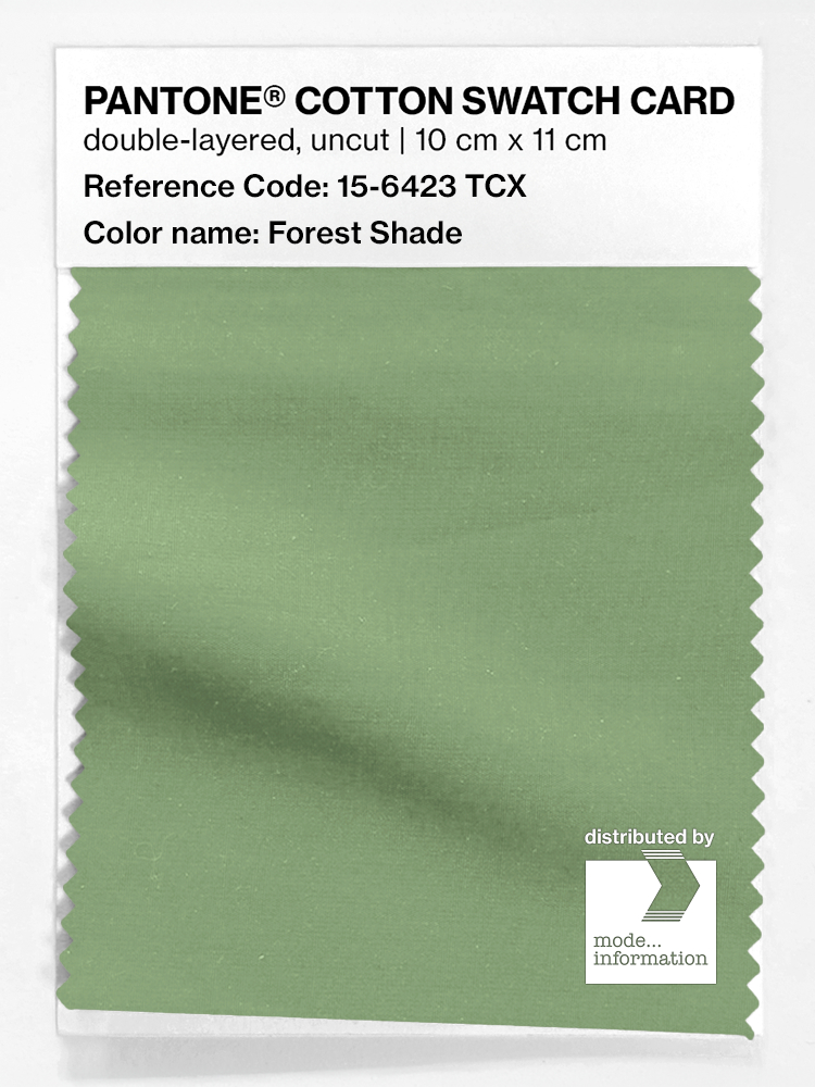 Product image 1 of the product “PANTONE® COTTON SWATCH CARD 15-6423 TCX Forest Shade ”