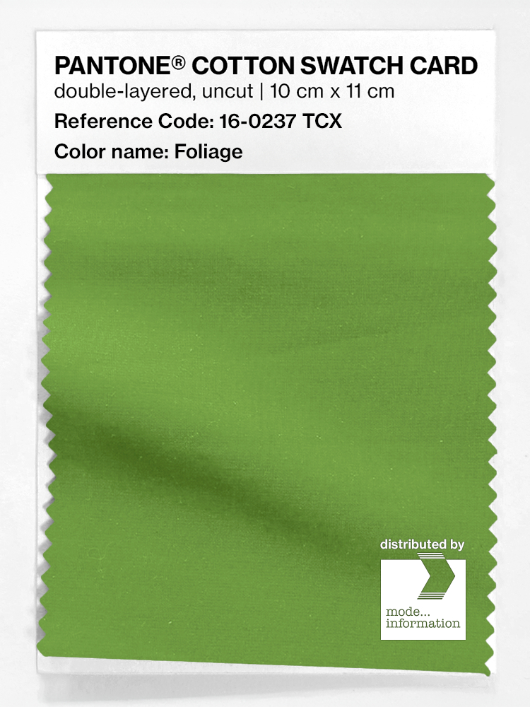 Product image 1 of the product “PANTONE® COTTON SWATCH CARD 16-0237 TCX Foliage ”