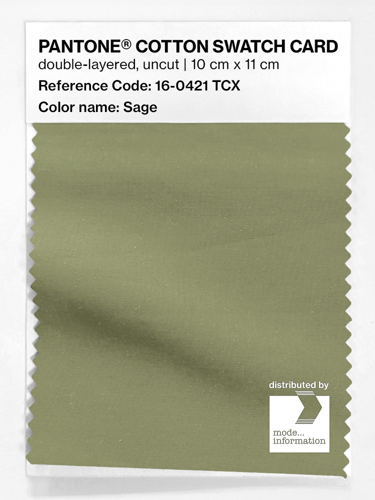Product image 1 of the product “PANTONE® COTTON SWATCH CARD 16-0421 TCX Sage ”
