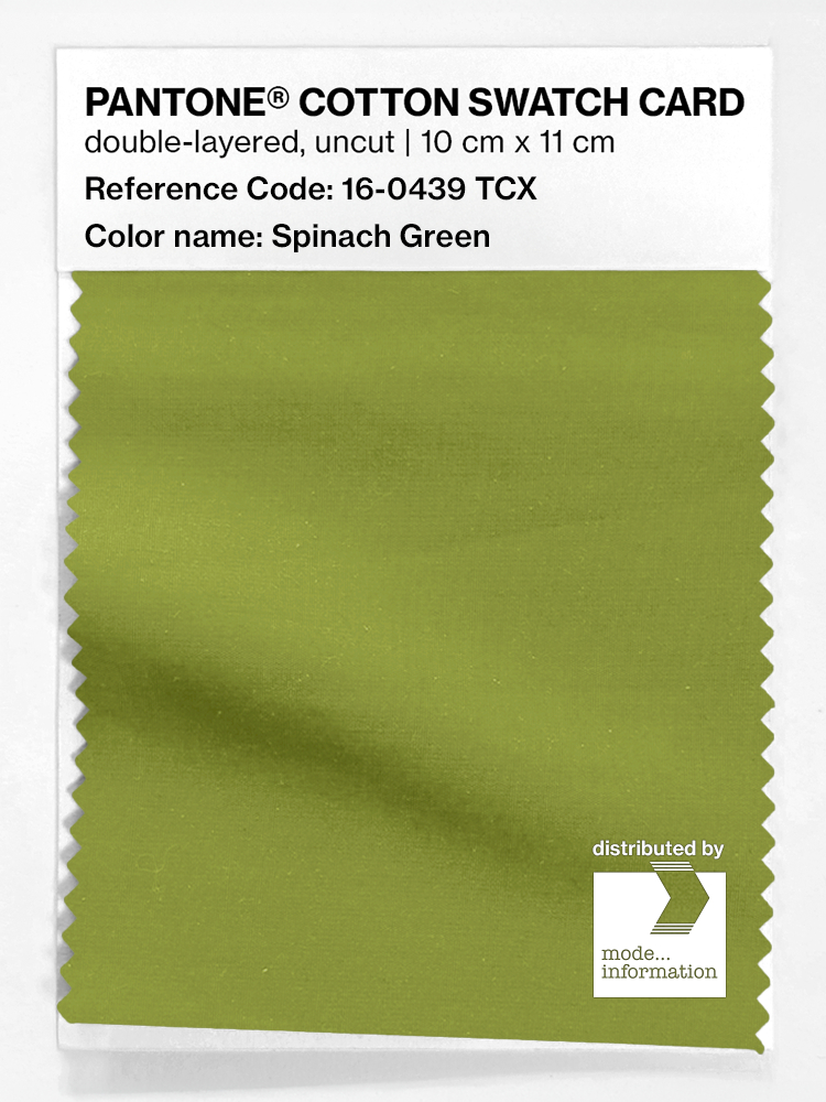 Product image 1 of the product “PANTONE® COTTON SWATCH CARD 16-0439 TCX Spinach Green ”