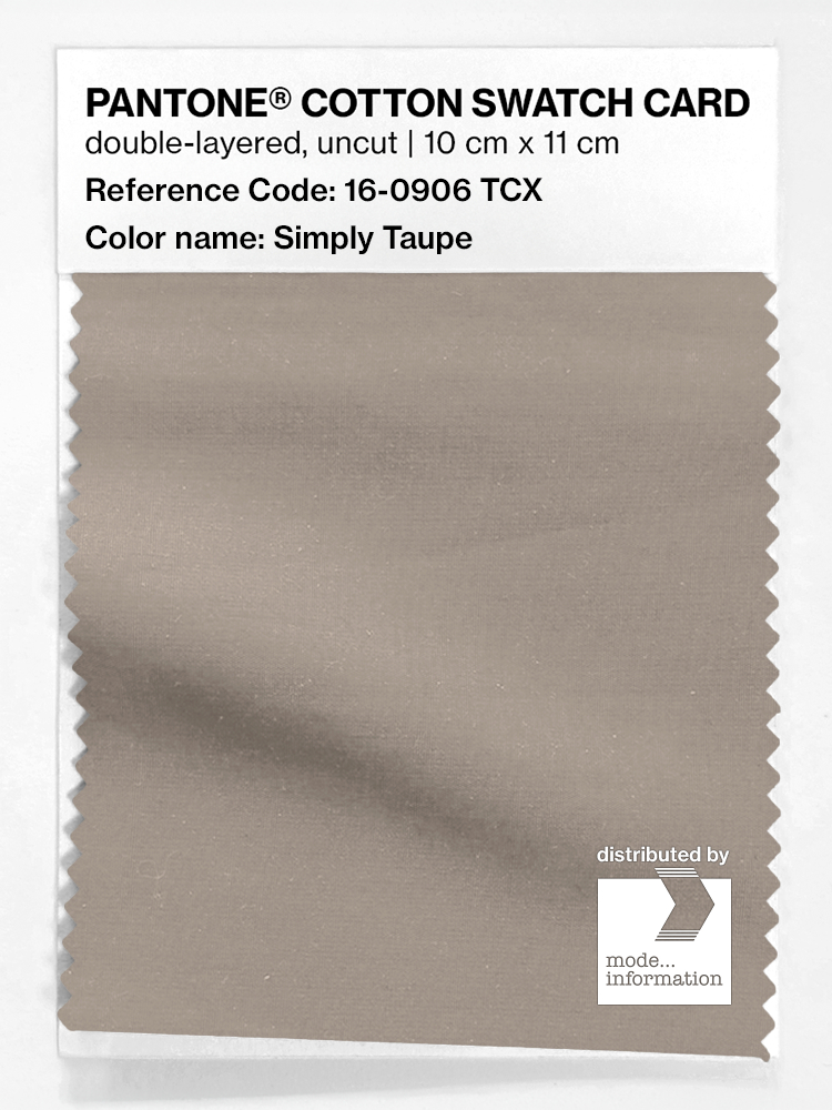Product image 1 of the product “PANTONE® COTTON SWATCH CARD 16-0906 TCX Simply Taupe ”