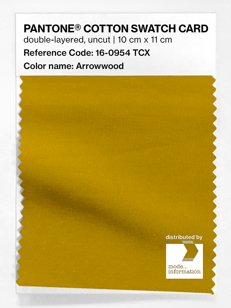 Product image 1 of the product “PANTONE® COTTON SWATCH CARD 16-0954 TCX Arrowwood ”