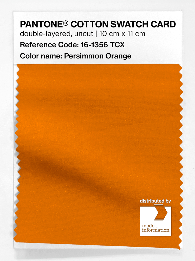 Product image 1 of the product “PANTONE® COTTON SWATCH CARD 16-1356 TCX Persimmon Orange ”