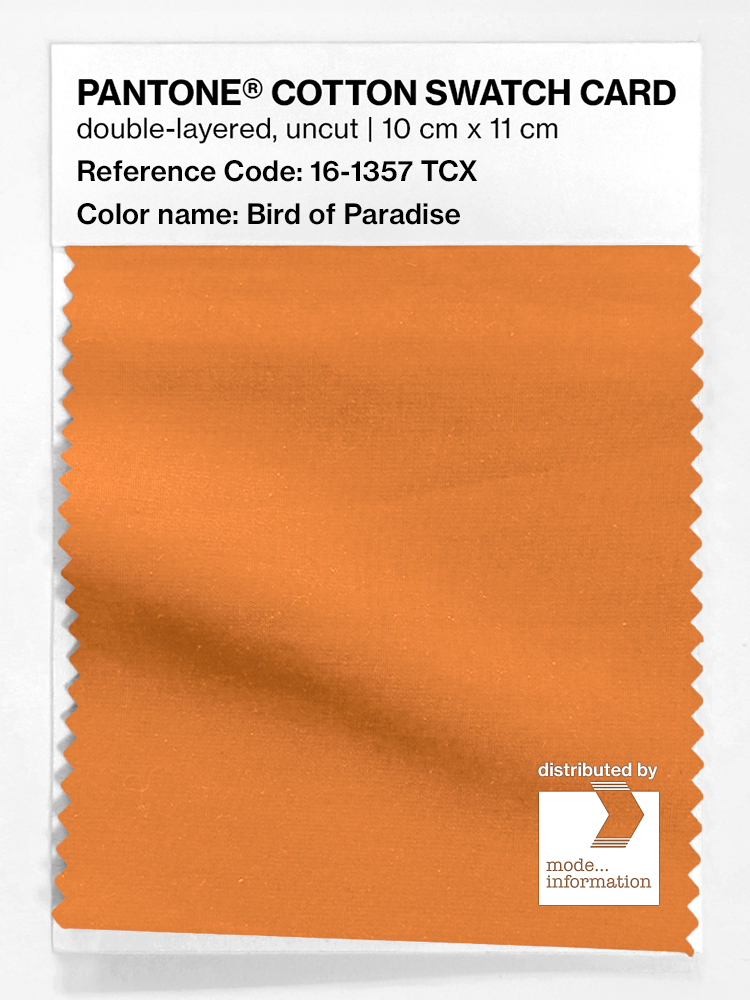 Artikelbild 1 des Artikels “PANTONE® COTTON SWATCH CARD 16-1357 TCX Bird of Paradise “