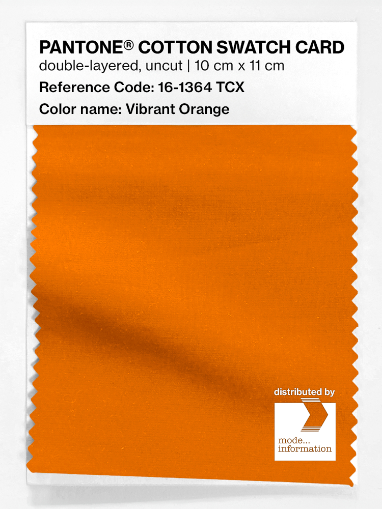 Product image 1 of the product “PANTONE® COTTON SWATCH CARD 16-1364 TCX Vibrant Orange ”