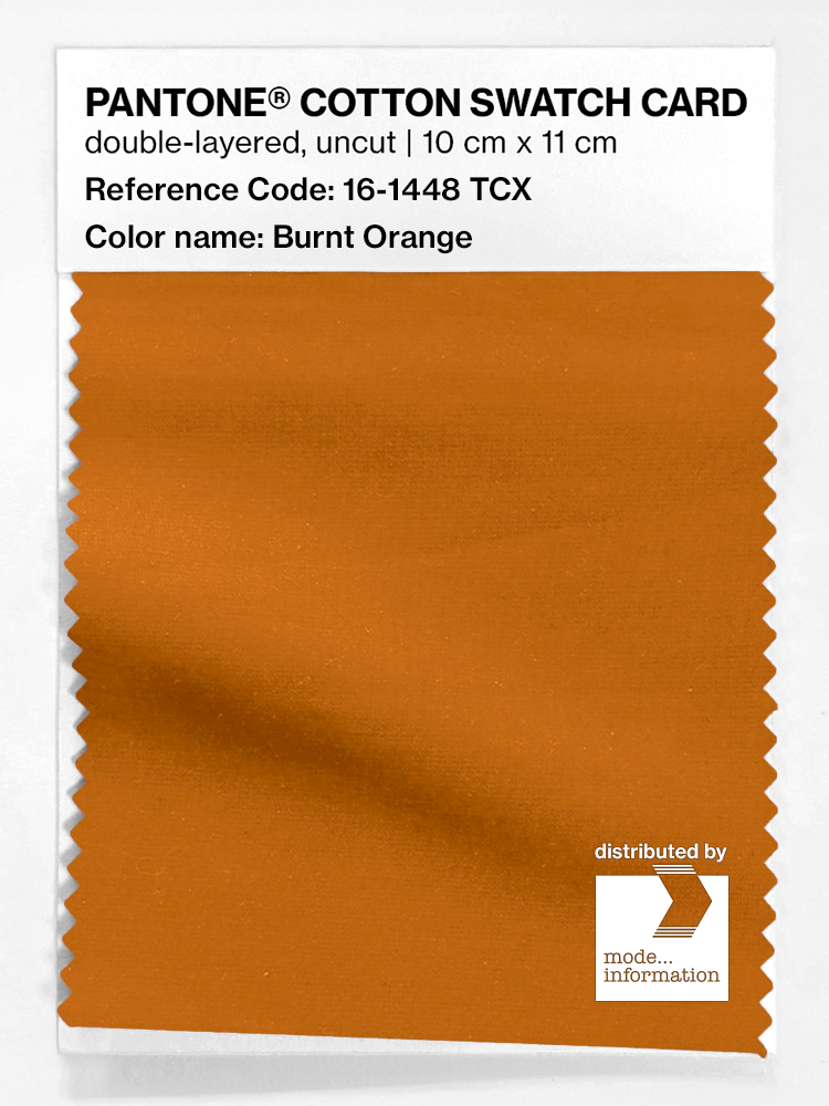 Product image 1 of the product “PANTONE® COTTON SWATCH CARD 16-1448 TCX Burnt Orange ”
