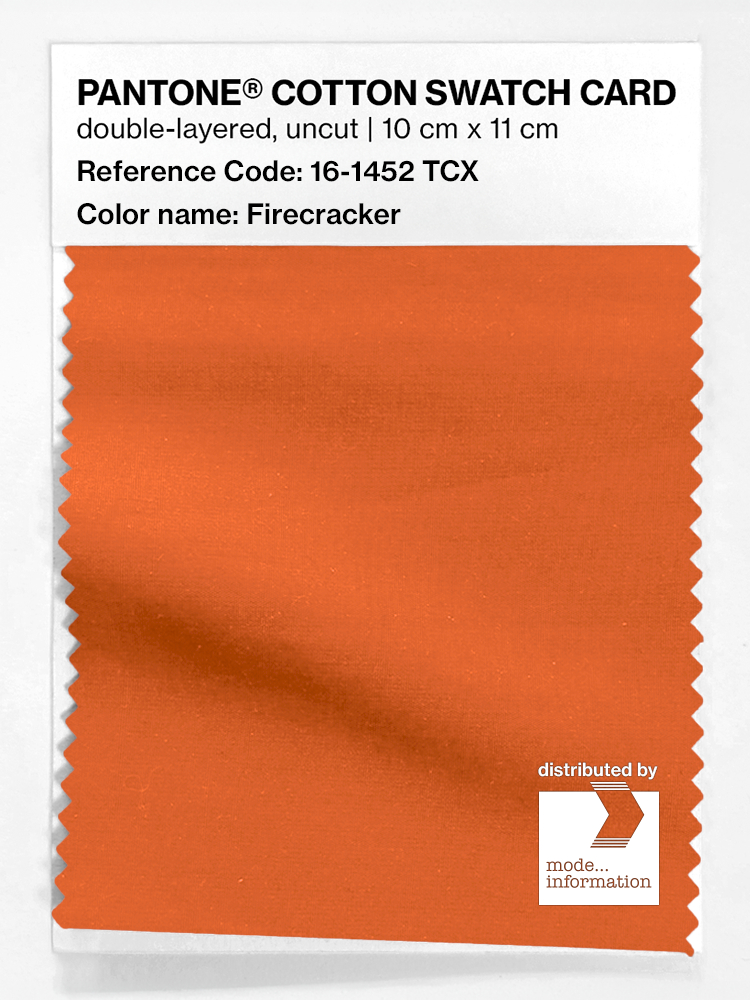 Artikelbild 1 des Artikels “PANTONE® COTTON SWATCH CARD 16-1452 TCX Firecracker “