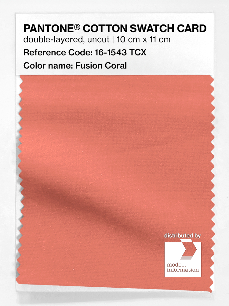 Artikelbild 1 des Artikels “PANTONE® COTTON SWATCH CARD 16-1543 TCX Fusion Coral “