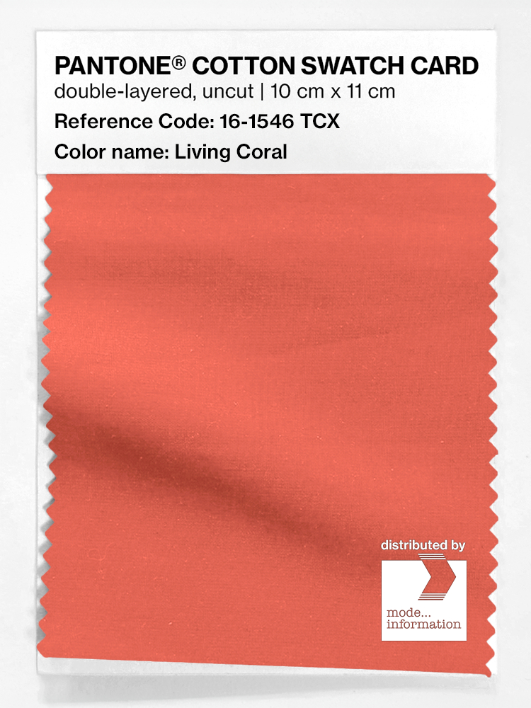 Artikelbild 1 des Artikels “PANTONE® COTTON SWATCH CARD 16-1546 TCX Living Coral “