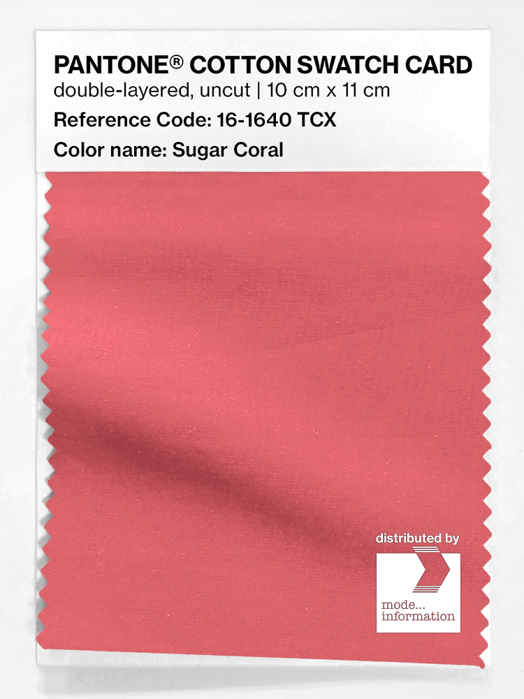 Artikelbild 1 des Artikels “PANTONE® COTTON SWATCH CARD 16-1640 TCX Sugar Coral “