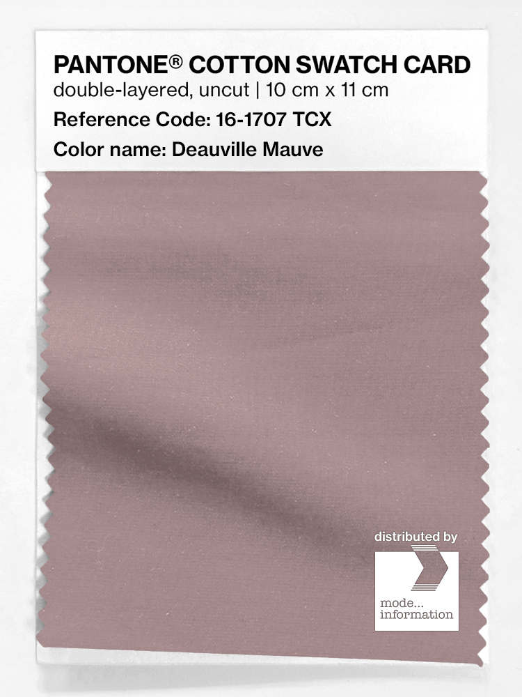 Product image 1 of the product “PANTONE® COTTON SWATCH CARD 16-1707 TCX Deauville Mauve ”