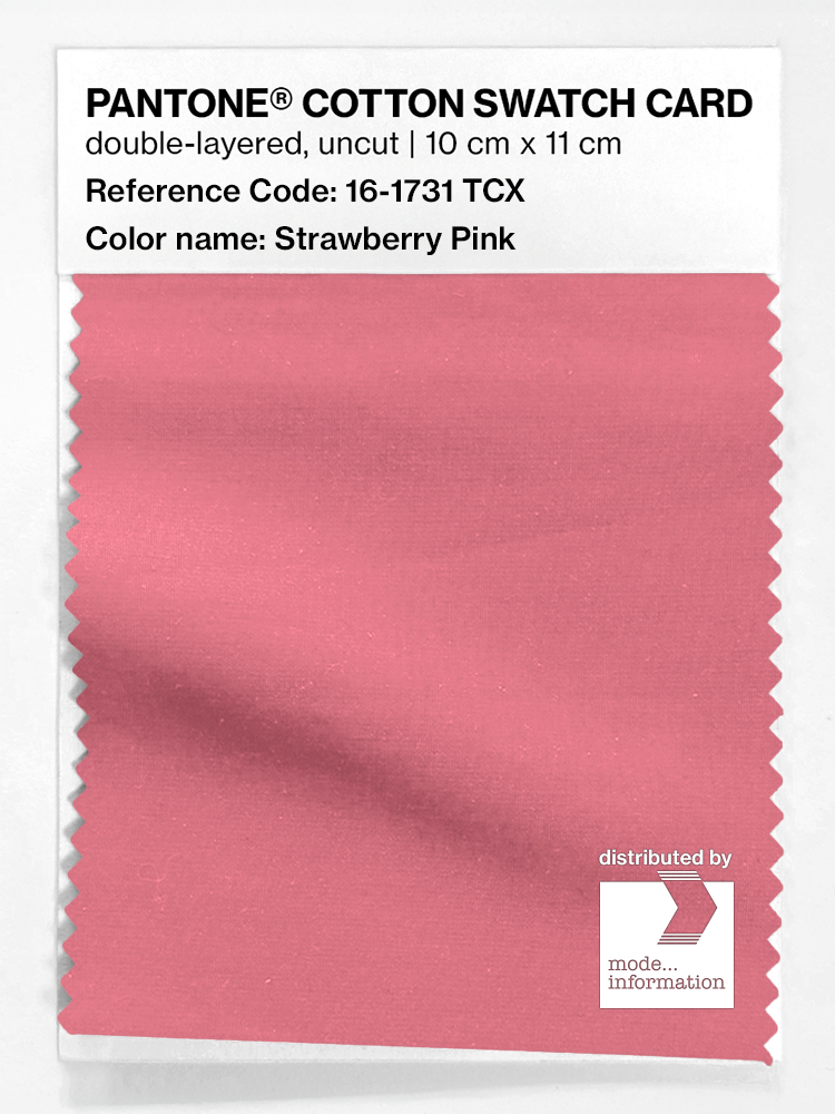 Product image 1 of the product “PANTONE® COTTON SWATCH CARD 16-1731 TCX Strawberry Pink ”