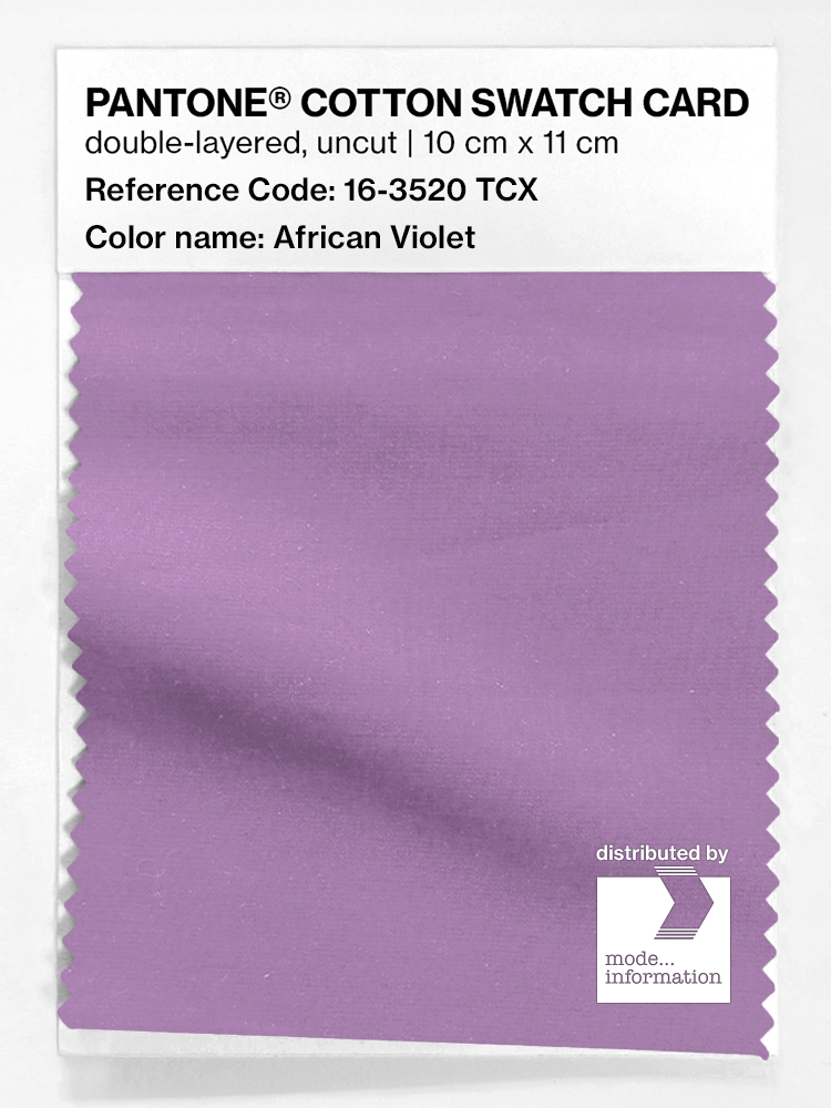 Product image 1 of the product “PANTONE® COTTON SWATCH CARD 16-3520 TCX African Violet ”