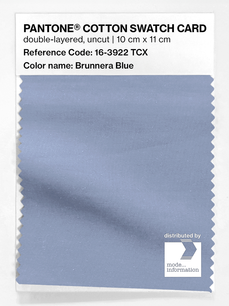 Product image 1 of the product “PANTONE® COTTON SWATCH CARD 16-3922 TCX Brunnera Blue ”