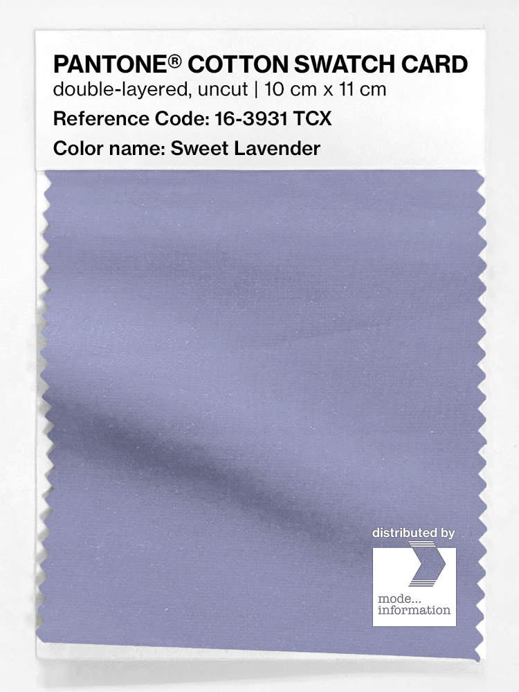Product image 1 of the product “PANTONE® COTTON SWATCH CARD 16-3931 TCX Sweet Lavender ”