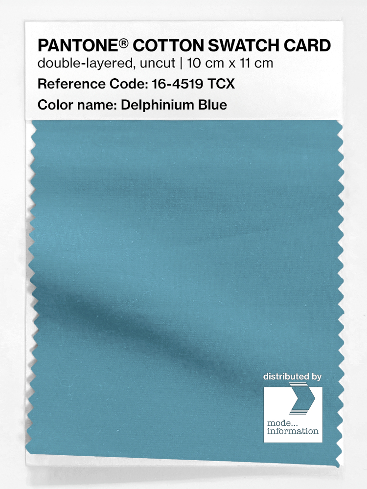 Product image 1 of the product “PANTONE® COTTON SWATCH CARD 16-4519 TCX Delphinium Blue ”