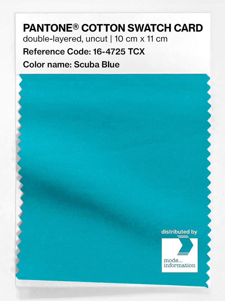 Artikelbild 1 des Artikels “PANTONE® COTTON SWATCH CARD 16-4725 TCX Scuba Blue “