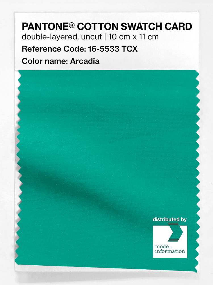 Product image 1 of the product “PANTONE® COTTON SWATCH CARD 16-5533 TCX Arcadia ”