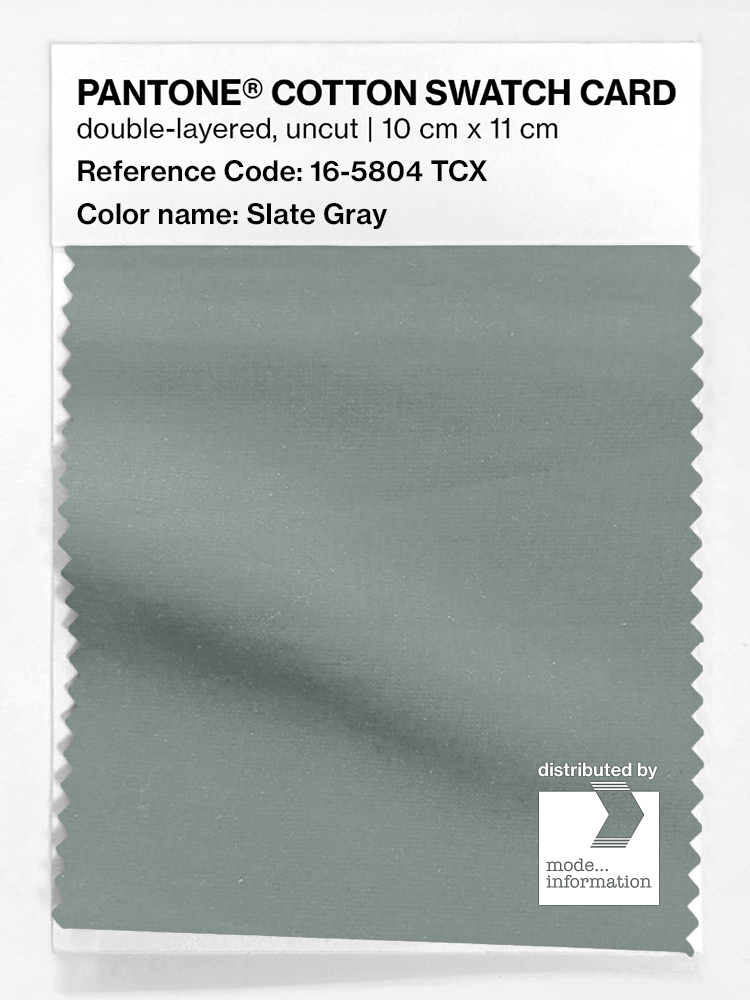 Product image 1 of the product “PANTONE® COTTON SWATCH CARD 16-5804 TCX Slate Gray ”