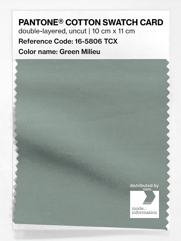 Product image 1 of the product “PANTONE® COTTON SWATCH CARD 16-5806 TCX Green Milieu ”