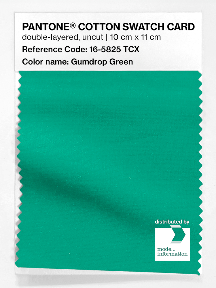 Product image 1 of the product “PANTONE® COTTON SWATCH CARD 16-5825 TCX Gumdrop Green ”