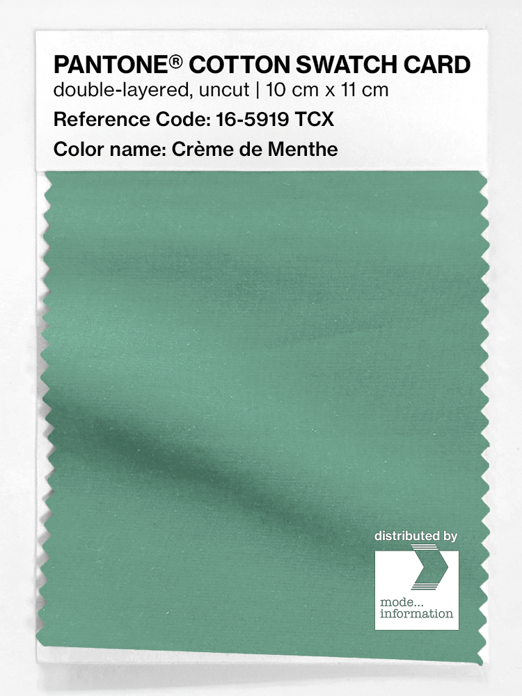 Product image 1 of the product “PANTONE® COTTON SWATCH CARD 16-5919 TCX Crème de Menthe ”