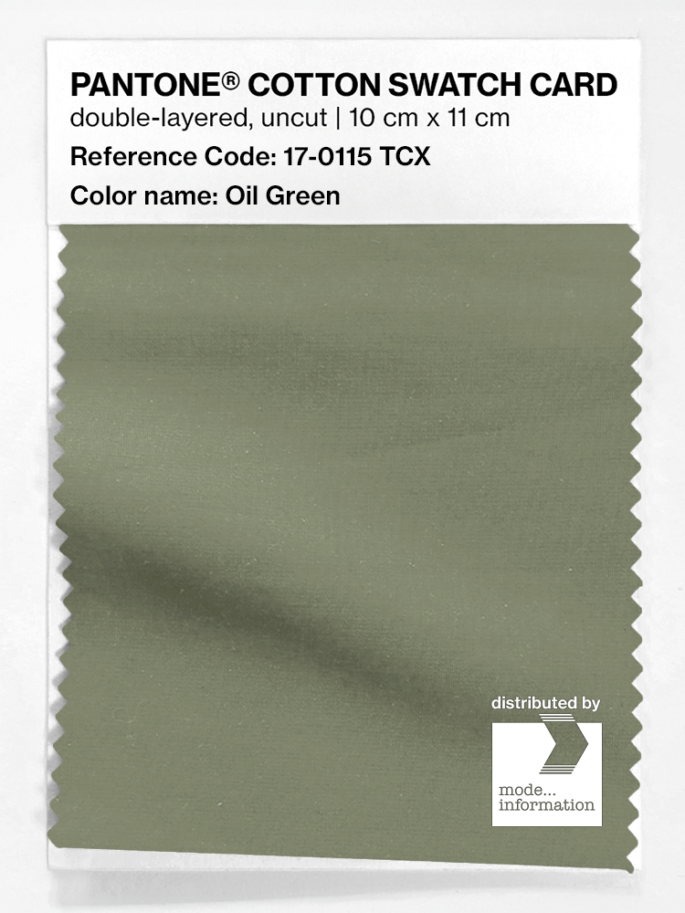 Product image 1 of the product “PANTONE® COTTON SWATCH CARD 17-0115 TCX Oil Green ”
