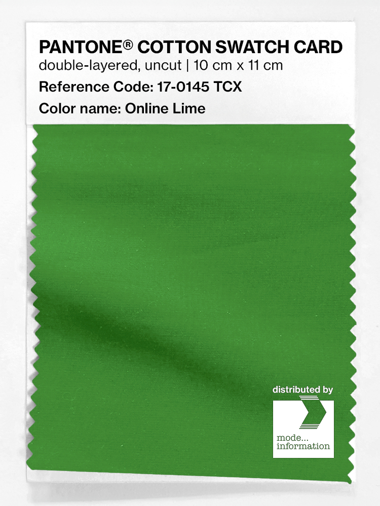 Product image 1 of the product “PANTONE® COTTON SWATCH CARD 17-0145 TCX Online Lime ”