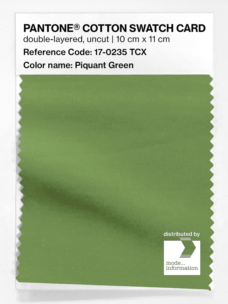 Product image 1 of the product “PANTONE® COTTON SWATCH CARD 17-0235 TCX Piquant Green ”